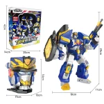 Mini Force Strongest Police Transforming Robot Toys with Sound and Light MiniForce X Transformation Robot Fire Cop toy - Image 6
