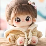 20cm Idol Doll Plush Cotton Star Dolls Kawaii Stuffed Baby Plushies Brown Hair Big Eyes Girl Dolls Toys Fans Collection Gifts - Image 2